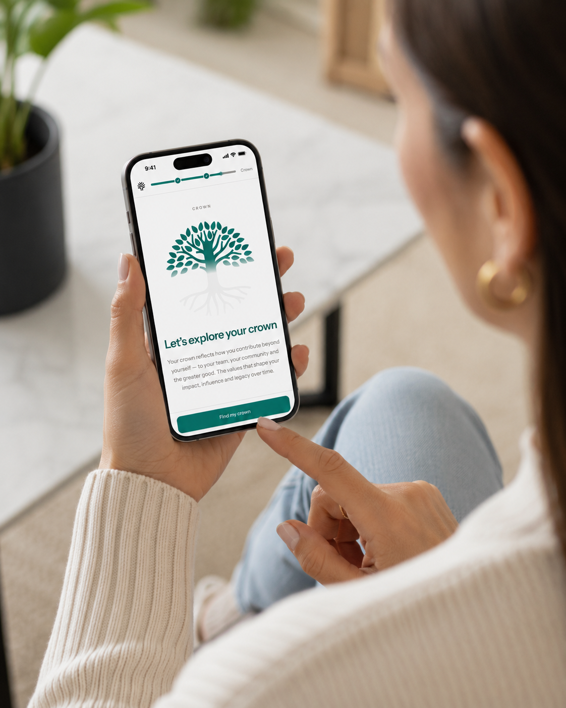 ValuesTree on iPhone — exploring your crown